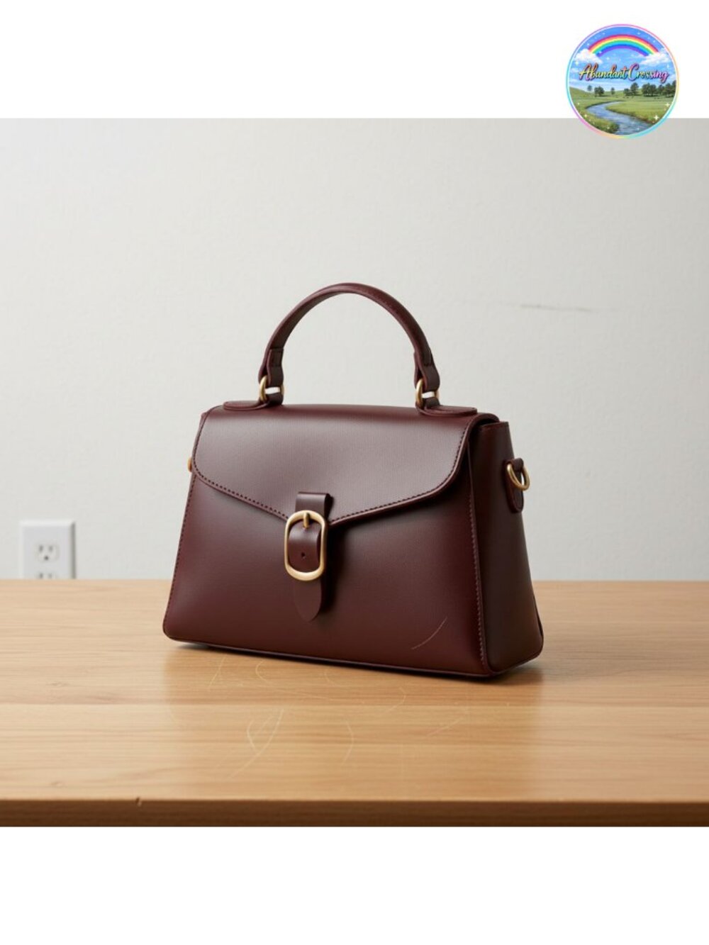 Vintage Vegan Leather Flap Top Handle Satchel Bag with Detachable Clutch